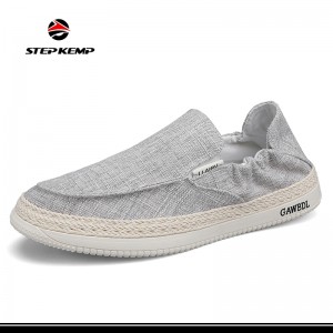 Men's Casual Loafers Soft Driving Canvas Boat Fisher Shoes