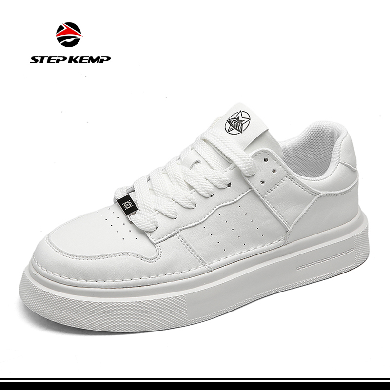 Mga Custom na Sneakers na Branded na Sports High Quality Leather Skateboard Men′ S Shoes