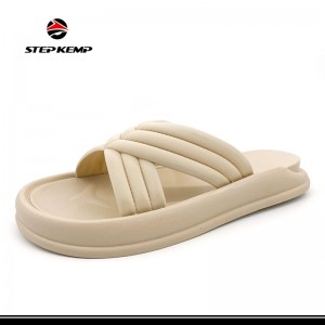 Lady Slides Sandal enprime Logo Custom Fanm Kay Pantouf