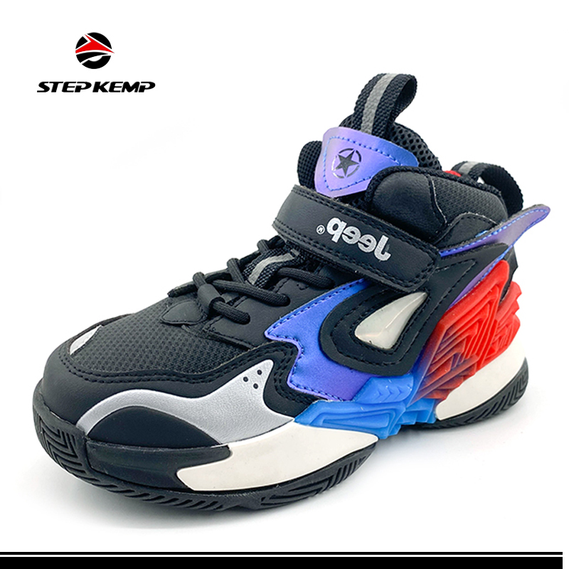 Kids Youth Basketball Shoes Non-Slip Boys High Top Sneakers