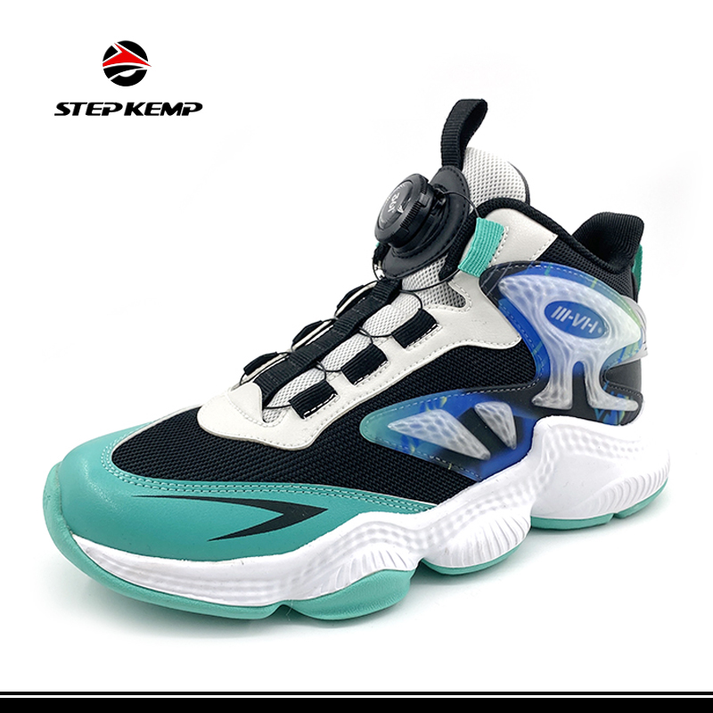 Zapatillas de deporte transpirables para nenos de moda Zapatos de baloncesto para nenos cómodos