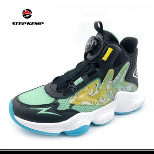 Kids High Top Basketball Style for Children′s Sports Shoes