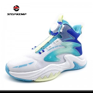 Watoto wa S Kids Mesh Upper Sport Running Sneaker Basketball Shoes