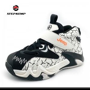 Kids Youth MID-Top Sneakers Non-Slip Sport Basketball Shoes