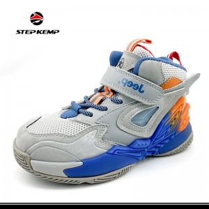 Kids Youth Basketball Shoes Non-Slip Boys High Top Sneakers