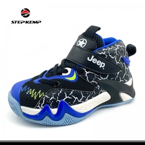Izingane Zentsha I-MID-Top Sneakers Non-Slip Sport Basketball Shoes