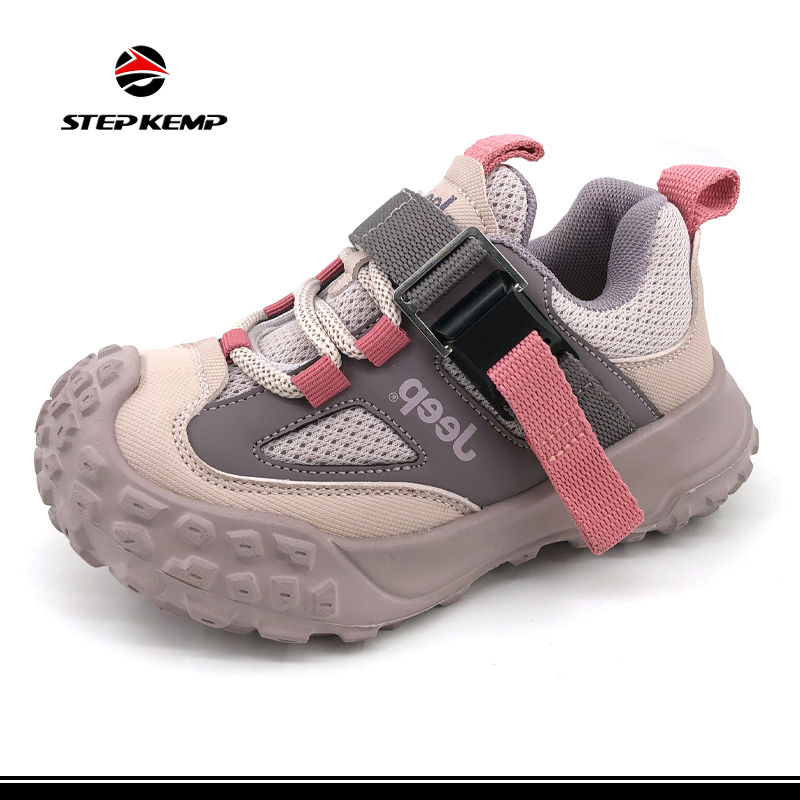 New Fashion Pink Thick Sole Daddy Shoes Buckle Kids Running Shoes