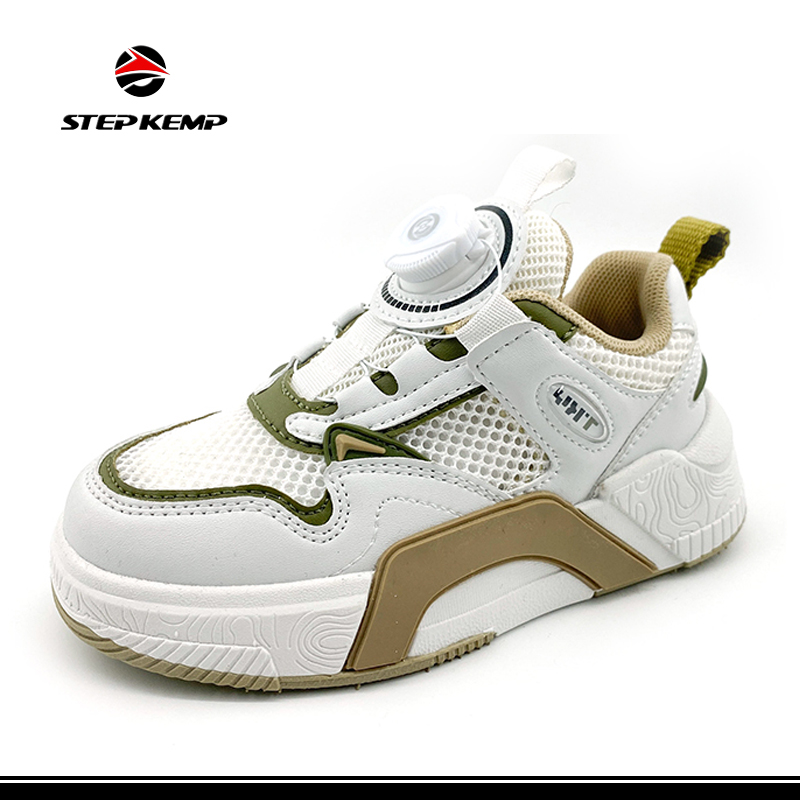 ເດັກນ້ອຍຄົນອັບເດດ: Casual Mesh Breathable Anti-Slip Wear-Resistant Board Shoes