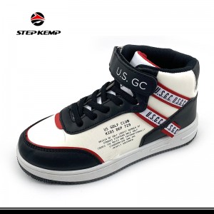Izingane zabafana Athletic Sneaker High Top Skateboard Shoes