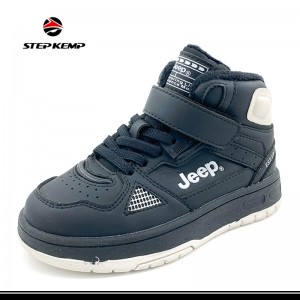 Izingane S Fashion PU Skateboard Sneakers Sports Comfortable Casual Shoes