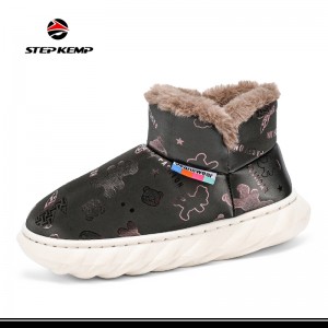 Këpucë Unisex-Child Snow Këpucë dimërore të papërshkueshme nga uji, rezistente ndaj rrëshqitjes së motit të ftohtë