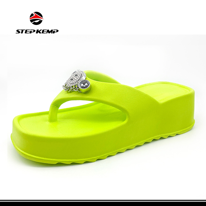 කාන්තා Classic Soft Insole EVA Outsole Slide Sandal Slipper Flip Flop