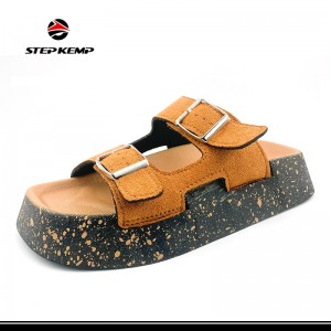 Two Strap Casual PVC Flats Open Toe Style Slippers Outdoor New Fashion Women Lady Flat Sandal