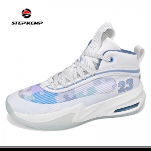 High Top Breathable Non Slip Outdoor Sneakers Cushioning Fitness Basketball Shoes