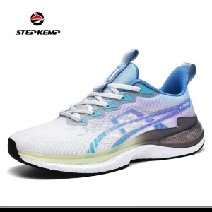 Mens Trail Running Shoes Stylish Slip Resistant Fitness Walking Jogging Sneakers