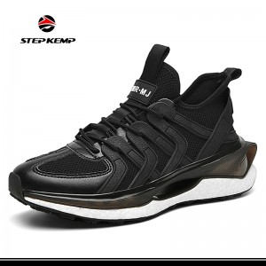 Men′s Supportive Running Shoes Cushioned Lightweight Athletic Sneakers