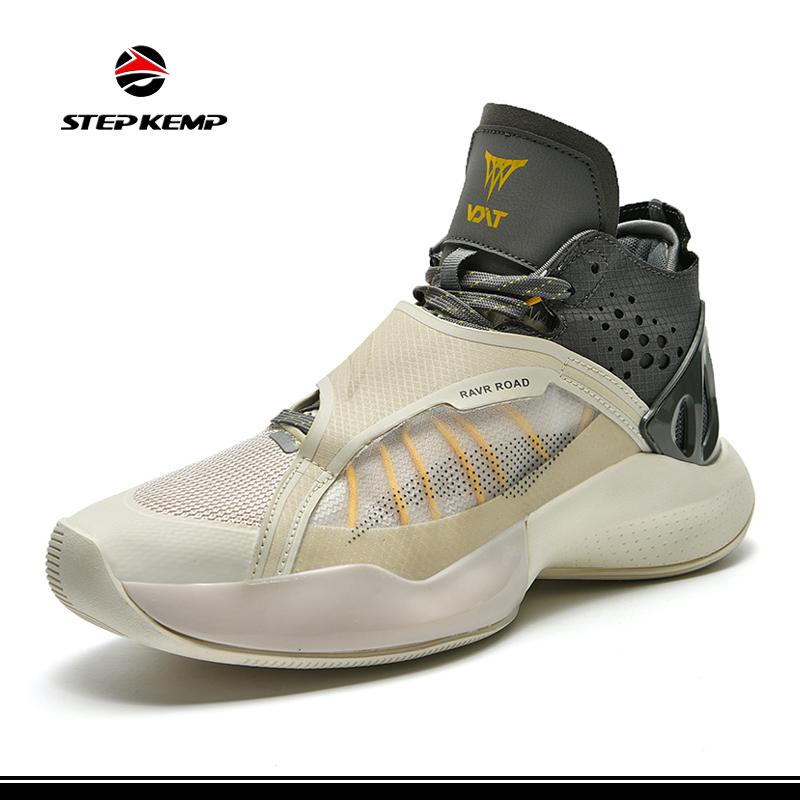 Мода кроссовки изготовленные на заказ противоскользящие резиновые мужские баскетбольные туфли