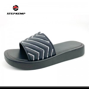 Beach Andedan kay la Custom Logo Pantouf enprime moute PVC anti-glise Slides soulye