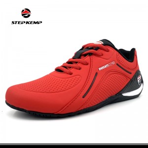 DUCATI Mens Lightweight Breathable Athletic Casual Racing Sneakers