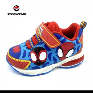Boys Disney Cartoon Spider-Man Sneaker სკოლის შემთხვევითი ფეხსაცმელი