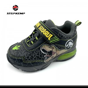 Subien malji + PU EVA Outsole bi Lights Dinosaur Design Sports Sneaker Shoes