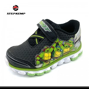 Jauni bērnu modes sporta apavi meitenēm zēniem ikdienas apavi ar multfilmu bruņurupuča apdruku