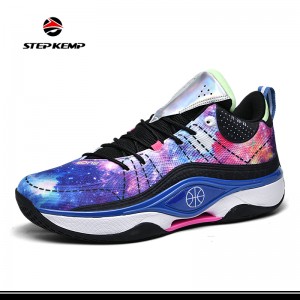Wholesale Men's New Breathable Combat Basketball Footwear Non-Slip Thick Soled Sports Shoes