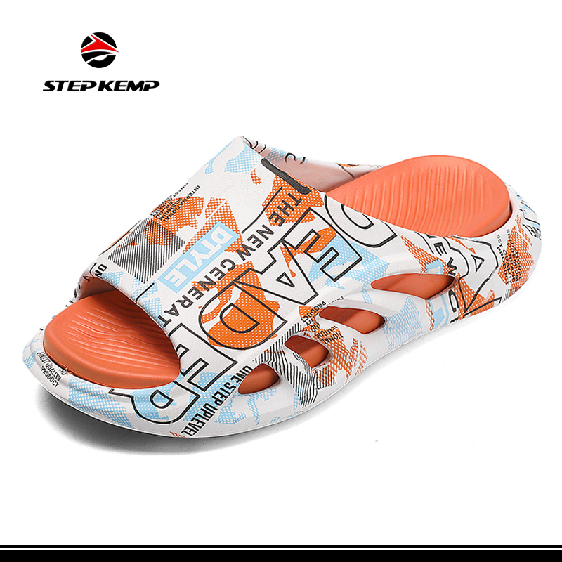 Слайдҳои болишти абрии бароҳат барои занон ва мардон |Soft Thick Sole EVA Sandals Non Slip Duş