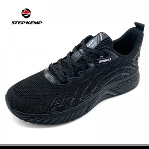Men′s Running Fashion Breathable Sneakers Mesh Soft Sole Shoes