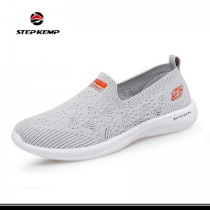 Women Fitness Lightweight Comfort Loafer Fly Woven Shoes
