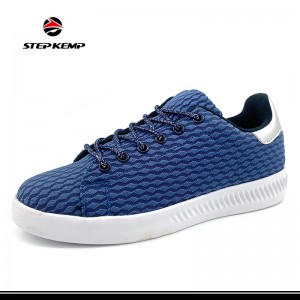 Men's Breathable Sneakers Flyknit Mesh Soft Sole Casual Athletic Shoes