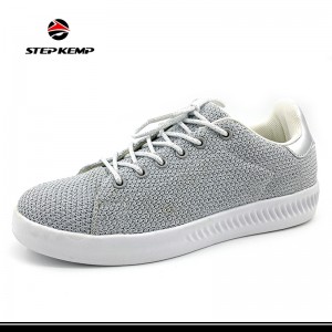 Sneakers Breathable Lalaki Flyknit Bolong Lemes Sole Kasual Athletic Sapatu