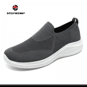 Qirun Walking Shoes foar froulju Arch Support Comfort Lightweight Slip on Sneakers mei Memory Foam