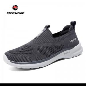 Customizable Logo Fly Knitting Elastic Breathable Slip on Women Sneaker