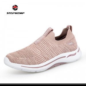 Fashion Ladies Womens Breathable Flyknit Running Sport Shoes