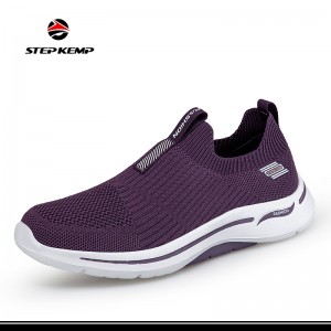 Moda Senhoras Mulheres Respirável Flyknit Running Sport Shoes
