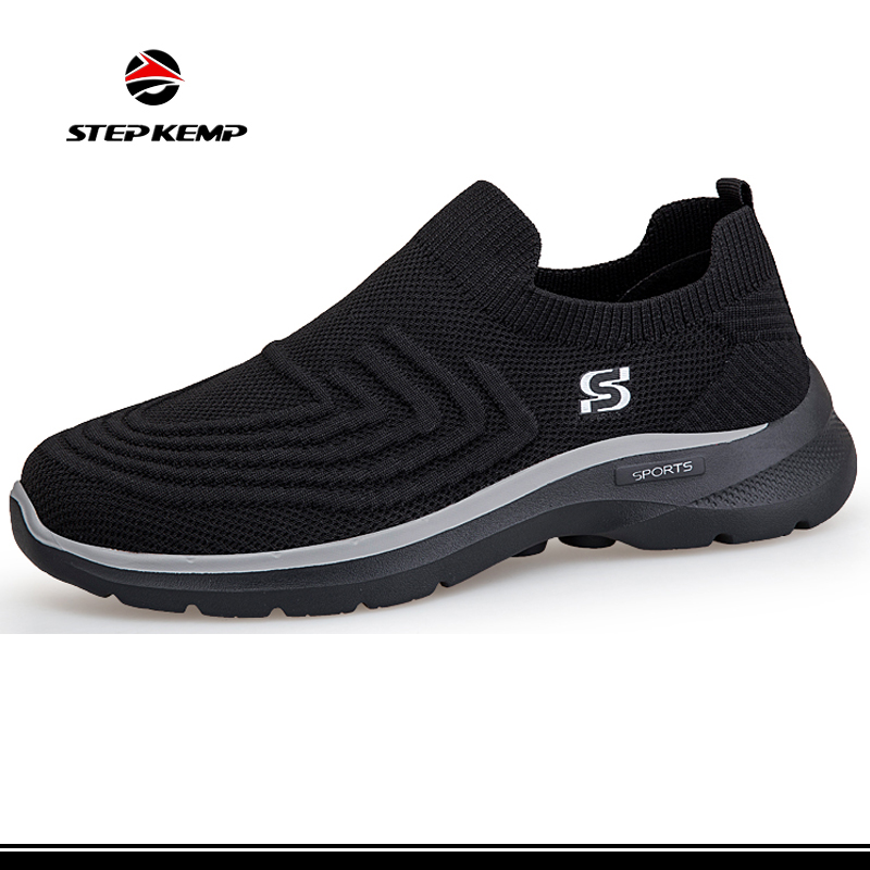 Comfortable Soft Walking Shoes Knit Running Slip-on Lightweight Sneakers