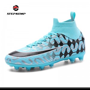 Męskie halowe buty piłkarskie Korki na murawę Wysokie sznurowane antypoślizgowe kolce Buty piłkarskie do futsalu