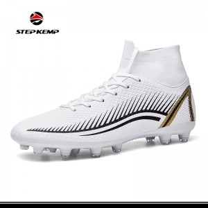 Football Boots Men's High Top Spike Cleats Football Shoes Youth Athletics Training Shoes Professional Outdoor Sports Shoes