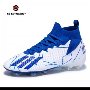Propesyonal nga Uinsex Outdoor Indoor Soccer High Ankle Football Boots Sapatos