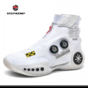 High Top Mens Womens Basketball Breathable Non Slip Outdoor Sneakers Cushioning Workout Shoes
