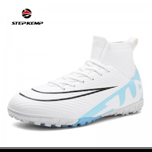 Men′s Soccer Cleats Football High-Top Spikes Shoes Professional Training Outdoor Sneaker