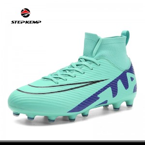 Men's Soccer Cleats Football High-Top Spikes Shoes Professional Training Outdoor Sneaker