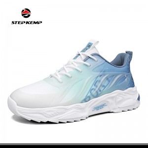 Zapatos para correr para caminar de moda transpirable con superficie de malla de alta calidad para hombre