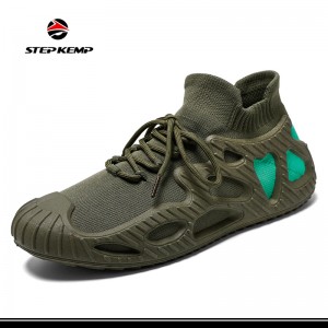 Кроссовки из ПВХ для инъекций, дышащая спортивная обувь Flyknit в стиле носков