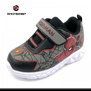 Nuovo stile moda Cartoon Spider Man ragazzo leggero che corre scarpe da ginnastica sportive