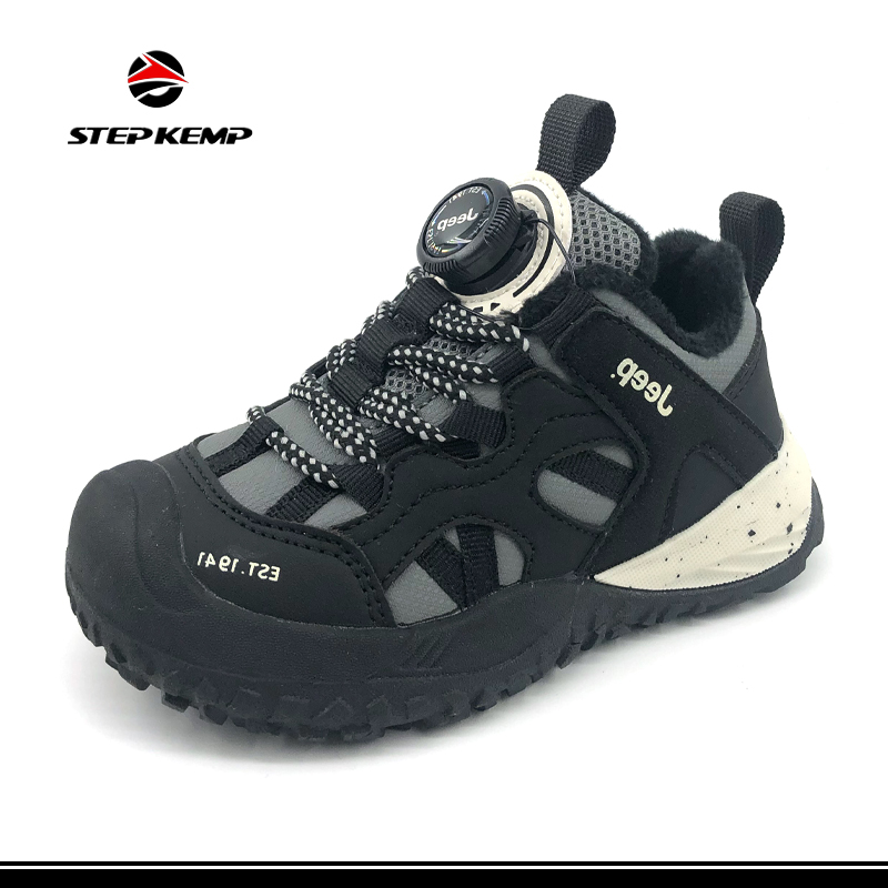 Winter Outdoor Plush Lining Rubber Non-Slip Unisex Kids Sports Boots
