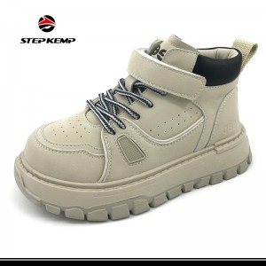 Personality PU Upper Fashionable Mid Top Boot Skateboard Shoes