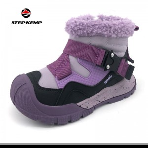 Girls Outdoor Mid Top Style Winter Warm Lining Snow Boots