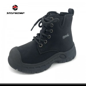 Children Black Boys Cool Matin Warm Lining Boots